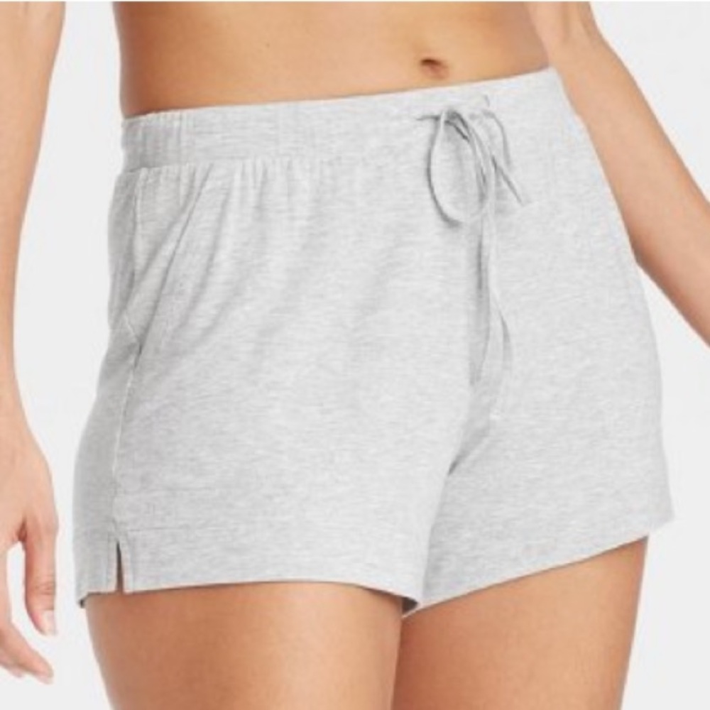 Auden Cloud Knit Modal Pajama Shorts Heathered Gray Large